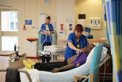 Healthcare staff using the simulation suite to improve patient care.