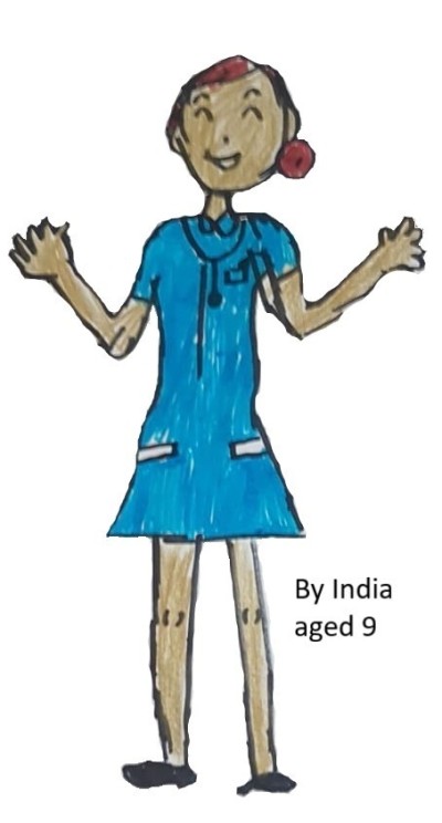 Child's drawing of a School Nurse